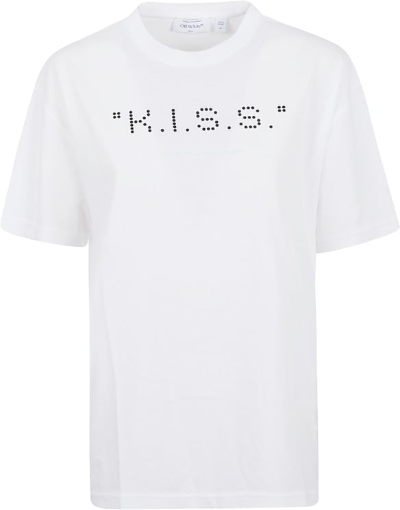 OFF-WHITE OFF WHITE KISS QUOTE REG TEE WHITE - BLACK