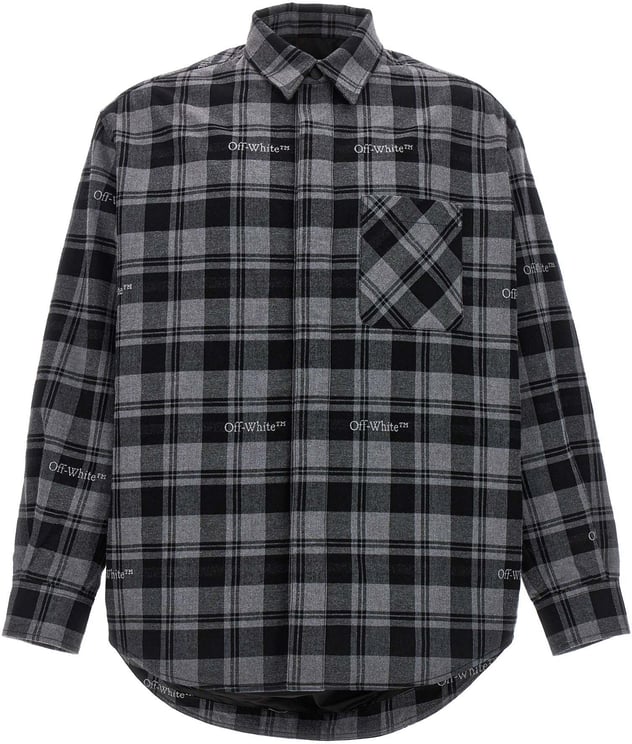 OFF-WHITE Off-White Gray Cotton Shell Jacket
