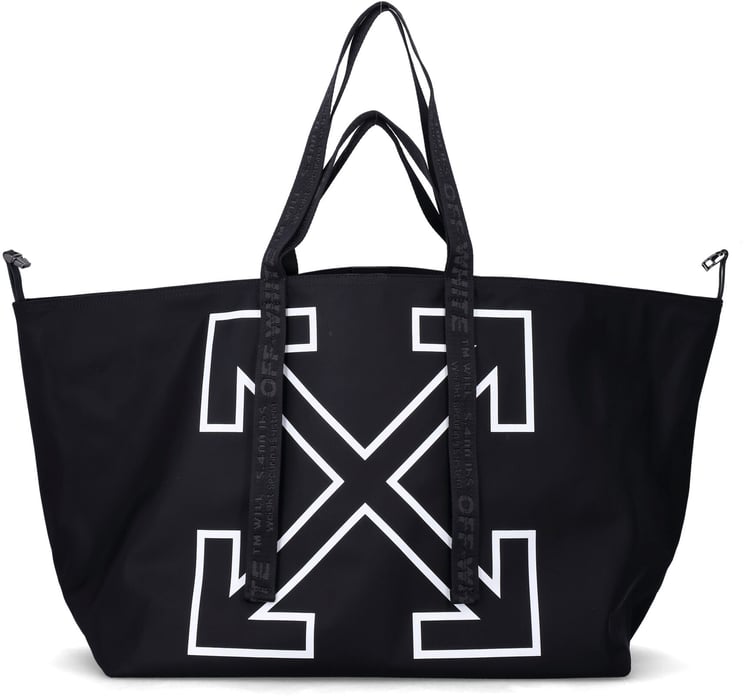 OFF-WHITE OFF WHITE HERITAGE DAY OFF TOTE L BLACK - WHITE