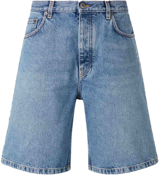 OFF-WHITE HALF ARROW DENIM SHORTS