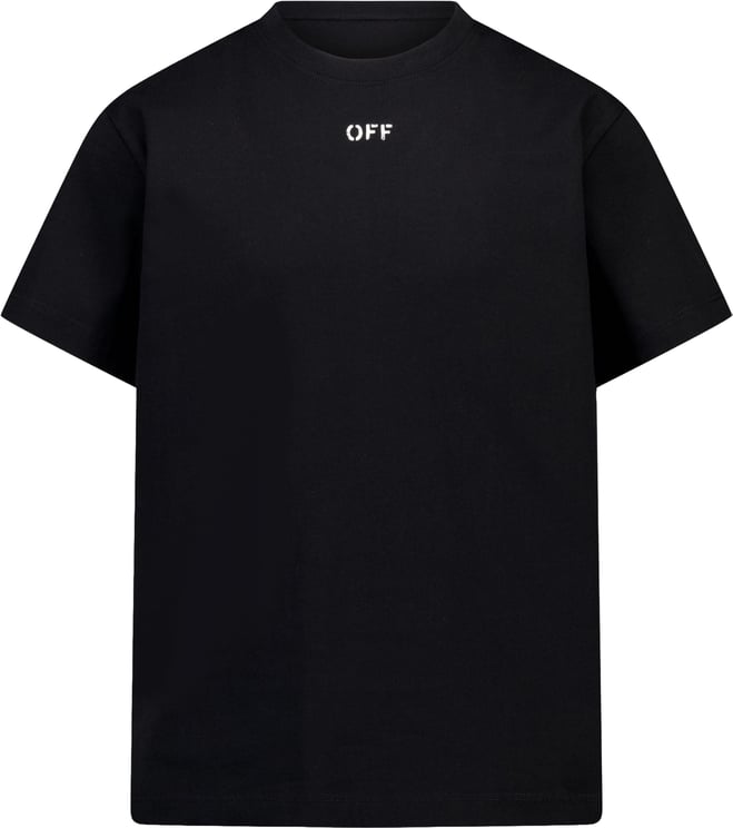 OFF-WHITE Off-White Kinder Jongens T-Shirt In Zwart