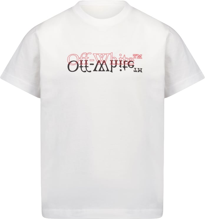 OFF-WHITE Off-White Kinder Jongens T-Shirt In Wit