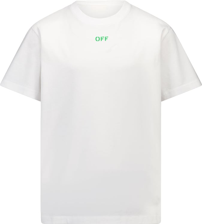 OFF-WHITE Off-White Kinder Jongens T-Shirt In Wit
