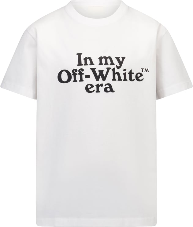 OFF-WHITE Off-White Kinder Jongens T-Shirt In Wit
