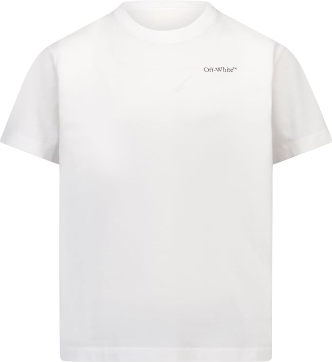 OFF-WHITE Off-White Kinder Jongens T-Shirt In Wit