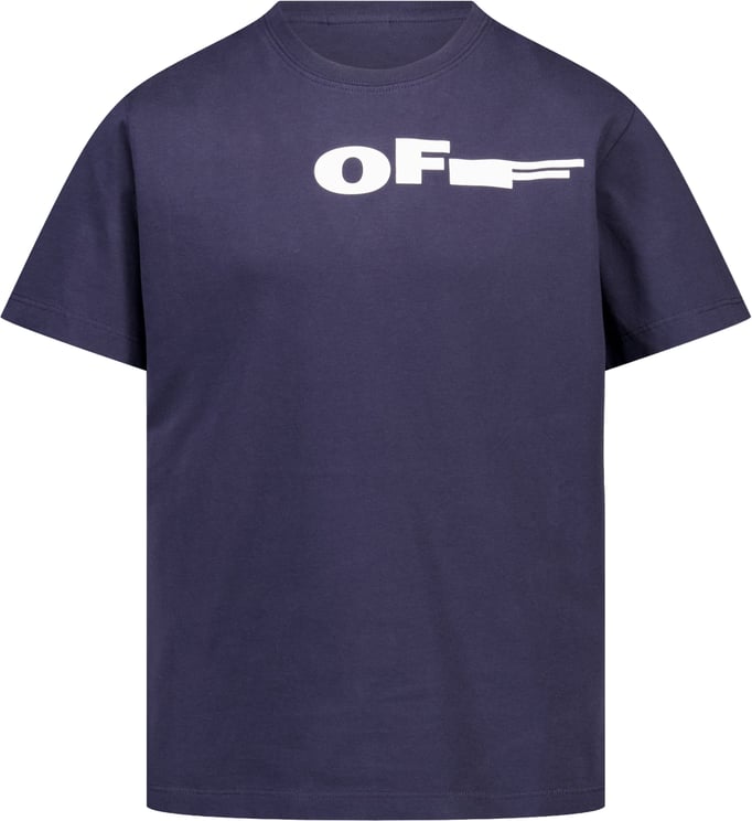 OFF-WHITE Off-White Kinder Jongens T-Shirt In Donker Blauw