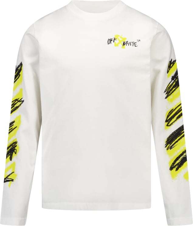OFF-WHITE Off-White Kinder Jongens T-Shirt In Wit