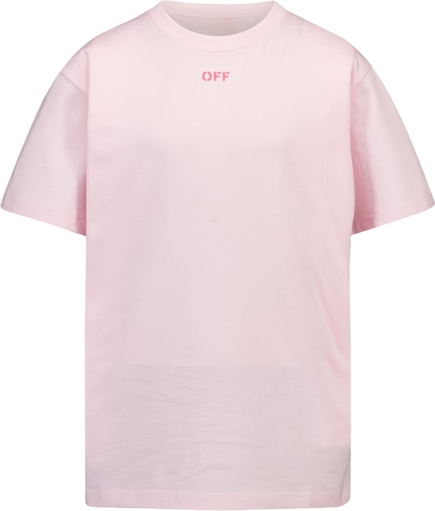 OFF-WHITE Off-White Kinder Meisjes T-Shirt In Licht Roze