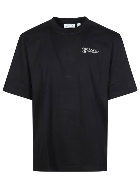 OFF-WHITE Black Script Logo Boxy Crew T-Shirt