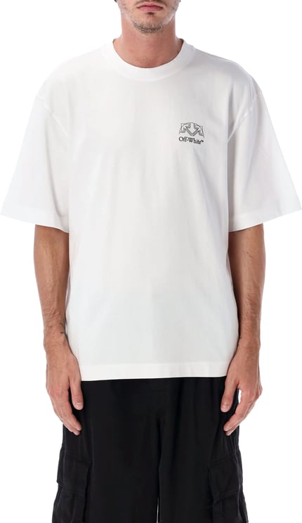 OFF-WHITE Offline Half Arrow Skate S/S Tee Bianco