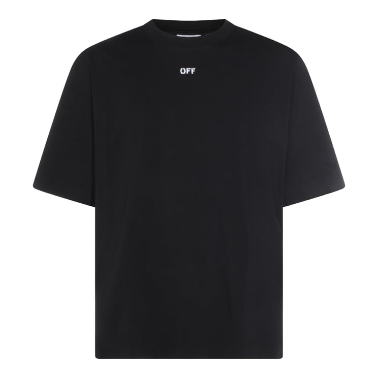 OFF-WHITE Graphic Black T-Shirt With Abstract Back Design