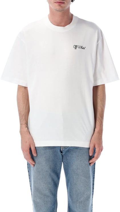 OFF-WHITE Script Skate Tee Bianco