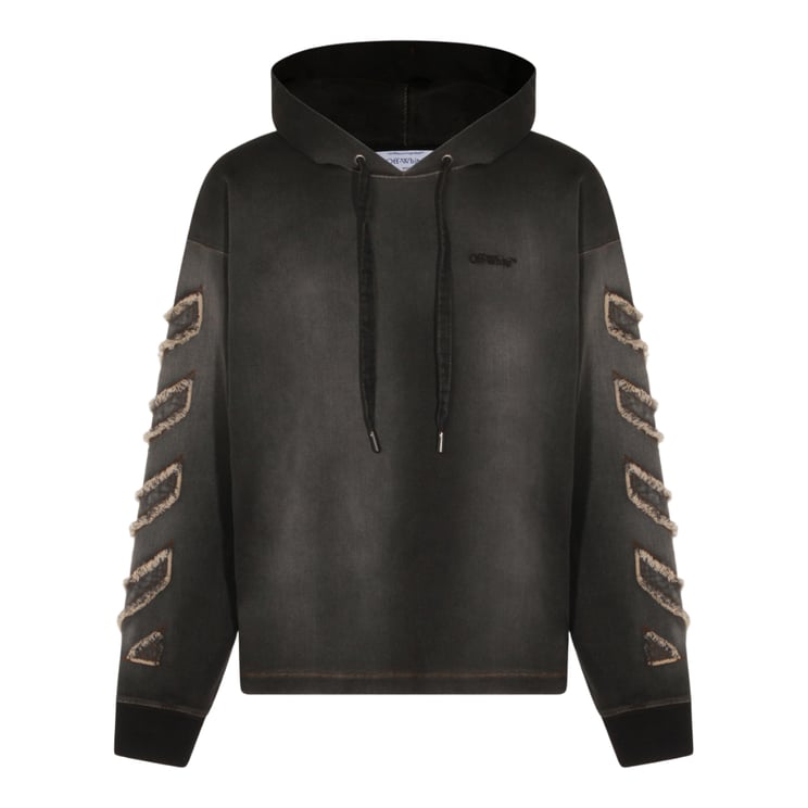 OFF-WHITE Hooded Jacket With Textured Chevron Patches