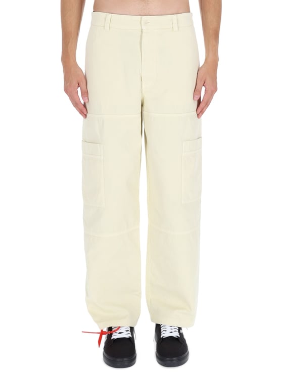 OFF-WHITE Beige Relaxed Fit Cargo Pants