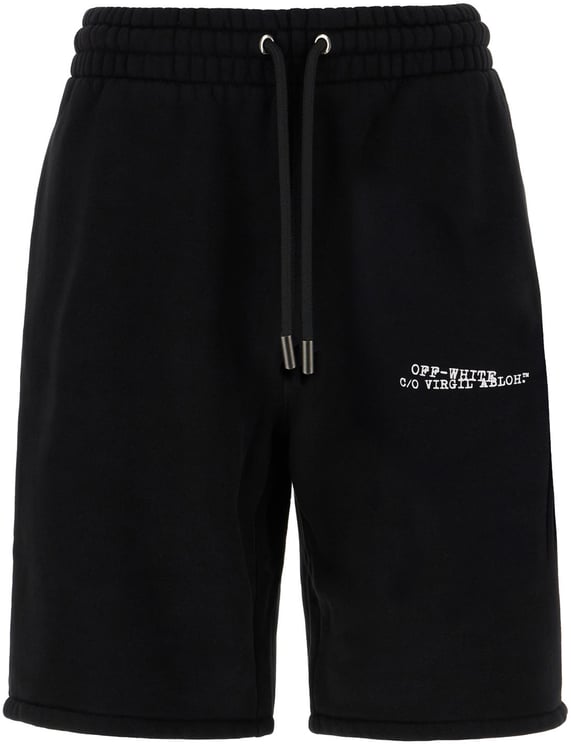 OFF-WHITE Off White Black cotton bermuda shorts
