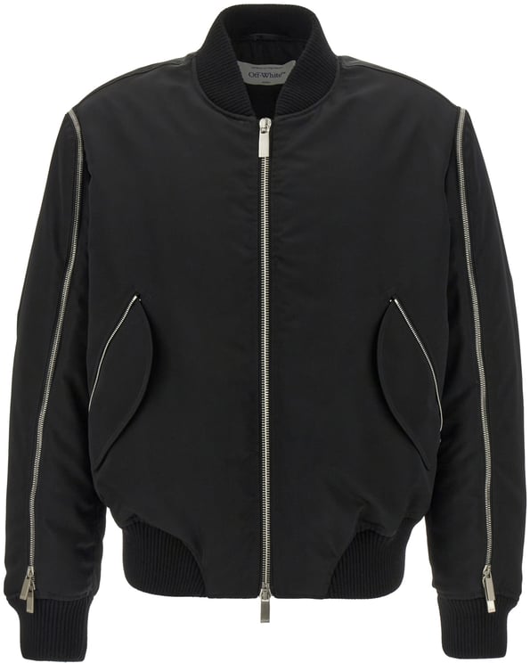 OFF-WHITE Off White Black nylon padded bomber jacket