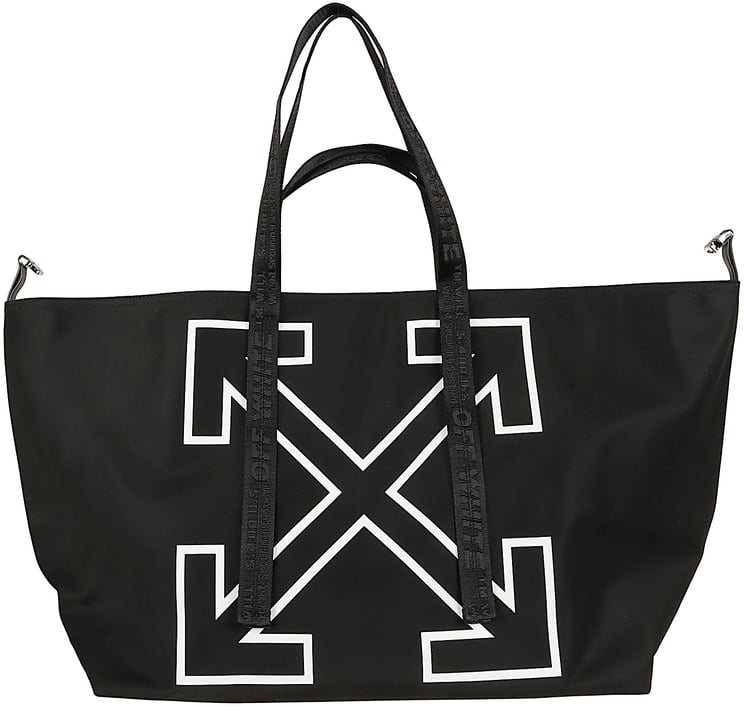 OFF-WHITE OFF WHITE HERITAGE DAY OFF TOTE L BLACK - WHITE