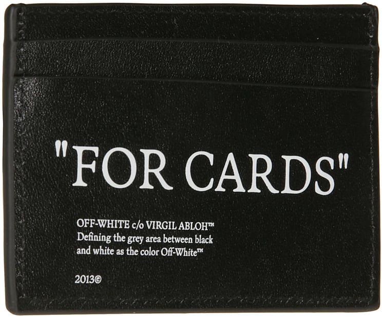 OFF-WHITE Quote Credit Card Holder Black