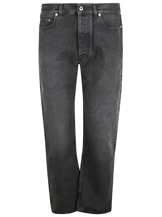 OFF-WHITE Washed Black Straight-Leg Denim Jeans