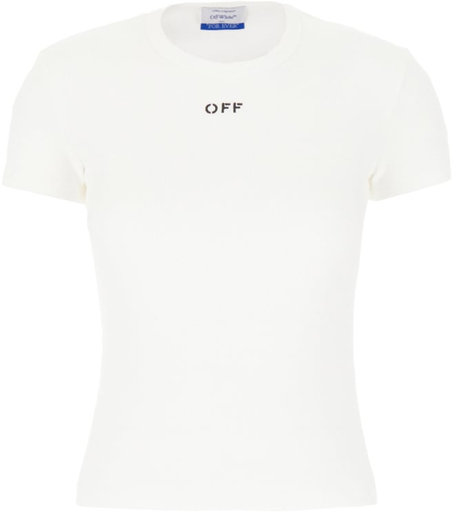 OFF-WHITE Off White White stretch cotton t-shirt