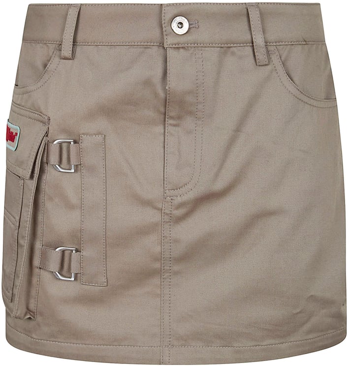 OFF-WHITE OFF WHITE CO GAB POCKET MINI SKIRT FUNGI