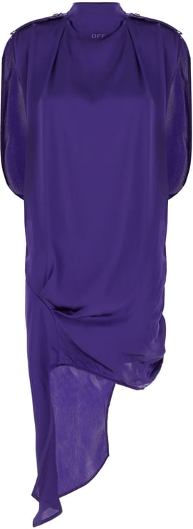 OFF-WHITE Off White Purple acetate blend dress