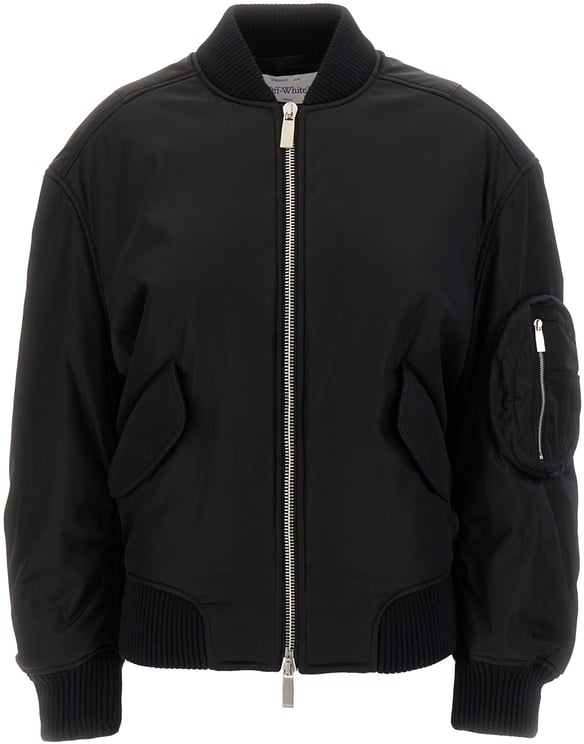 OFF-WHITE Off White Black nylon padded bomber jacket