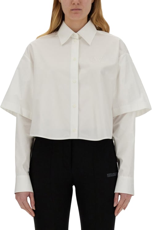 OFF-WHITE Cropped Poplin Shirt