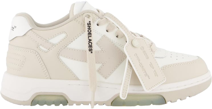 OFF-WHITE Dames Out Of Office Sneaker Wit/Beig
