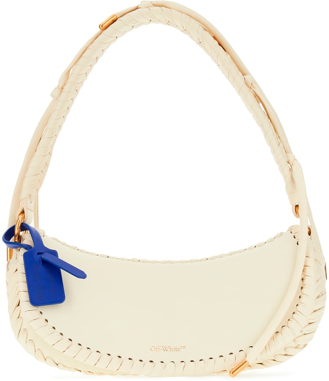 OFF-WHITE Off White Ivory leather Edge shoulder bag