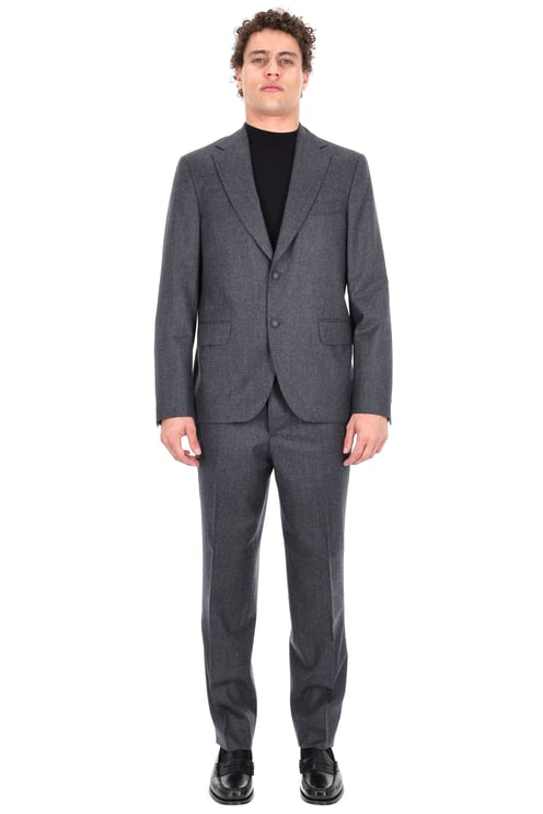 Officine Generale Arthus Model Single-Breasted Flannel Jacket