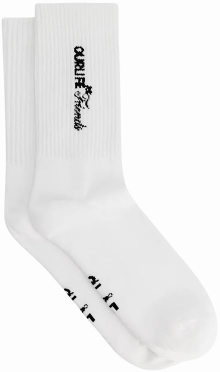 ØLÅF Olaf - Script friends sock - A240801 - Optical white