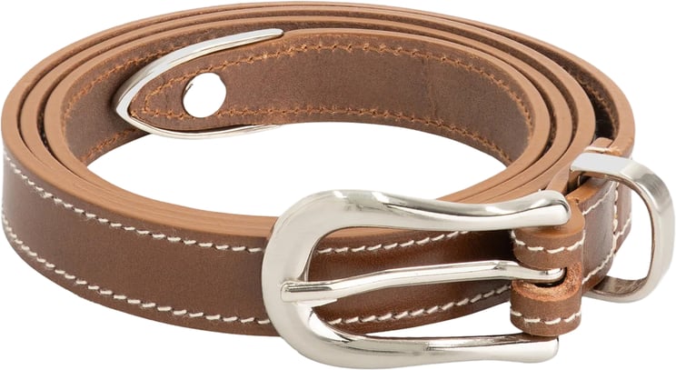 ØLÅF Olaf - Contrast stitch leather belt - A240817 - Medal bronze