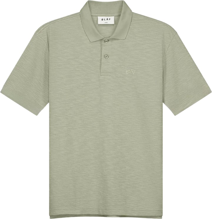 ØLÅF ØlÅf Slub Polo Polos Lichtgroen M210107