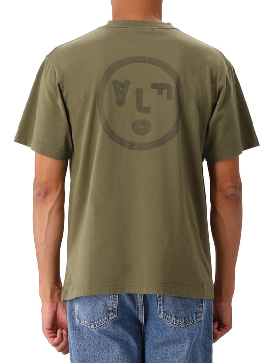 ØLÅF Ølaf T-shirt Groen Lined Face Tee