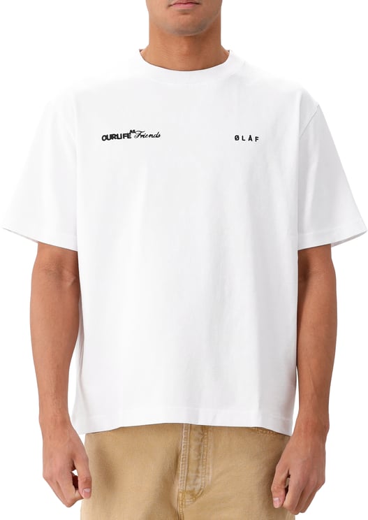 ØLÅF Ølaf T-shirt Blauw Script Friends Boxy