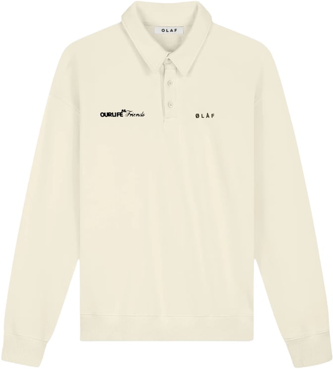 ØLÅF Olaf Script Friends Oversized Polo Polos Off White M240206