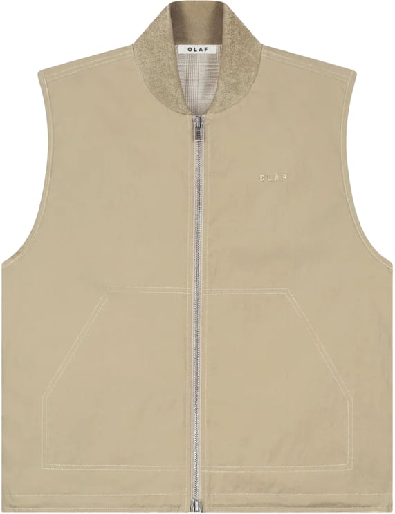 ØLÅF Olaf Zip Up Workwear Gilet Gilets Beige M240502