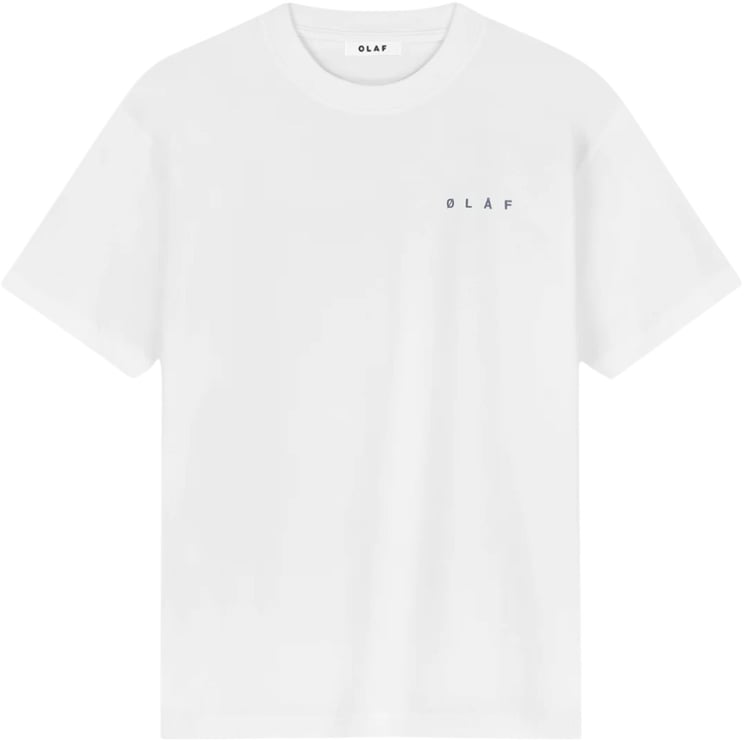 ØLÅF Olaf Dotted Face Tees T-shirts Wit M250100
