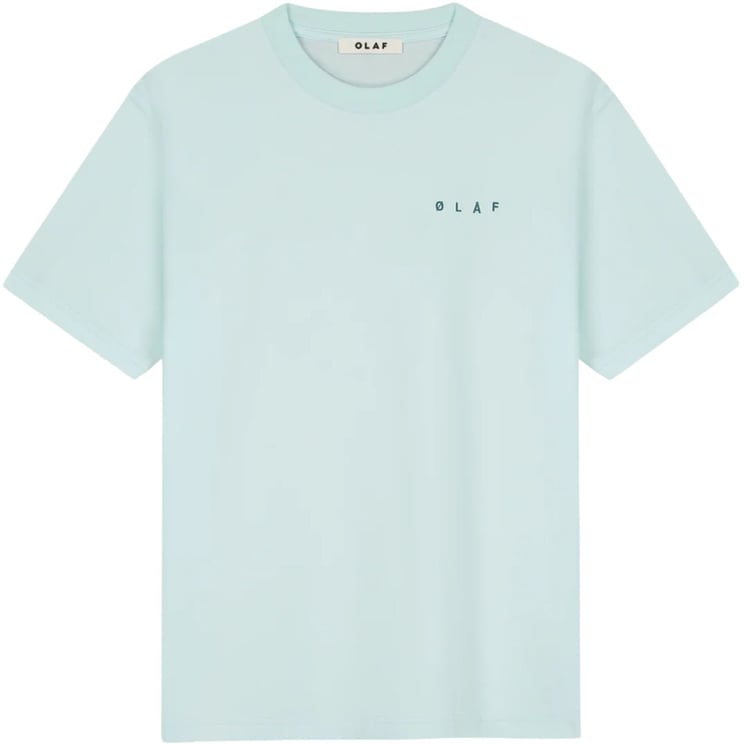ØLÅF Olaf Dotted Face Tees T-shirts Lichtblauw M250100