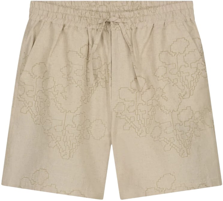 ØLÅF Olaf Embroidered Flower Shorts Shorts Beige M250404