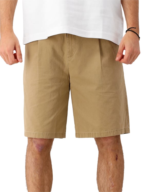 ØLÅF Olaf Korte Broek Beige Herringbone Pleated