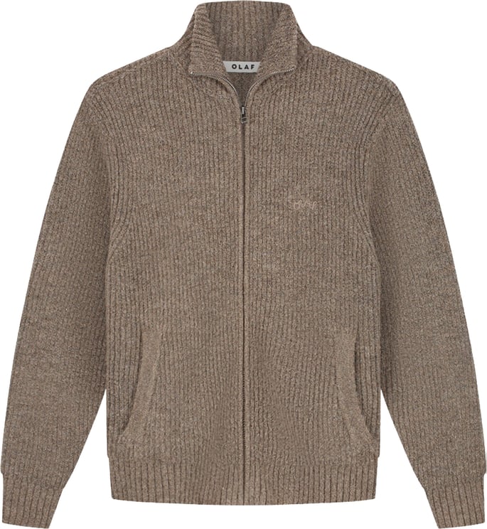 ØLÅF Olaf Signature Zip Knitted Sweaters Bruin M260706