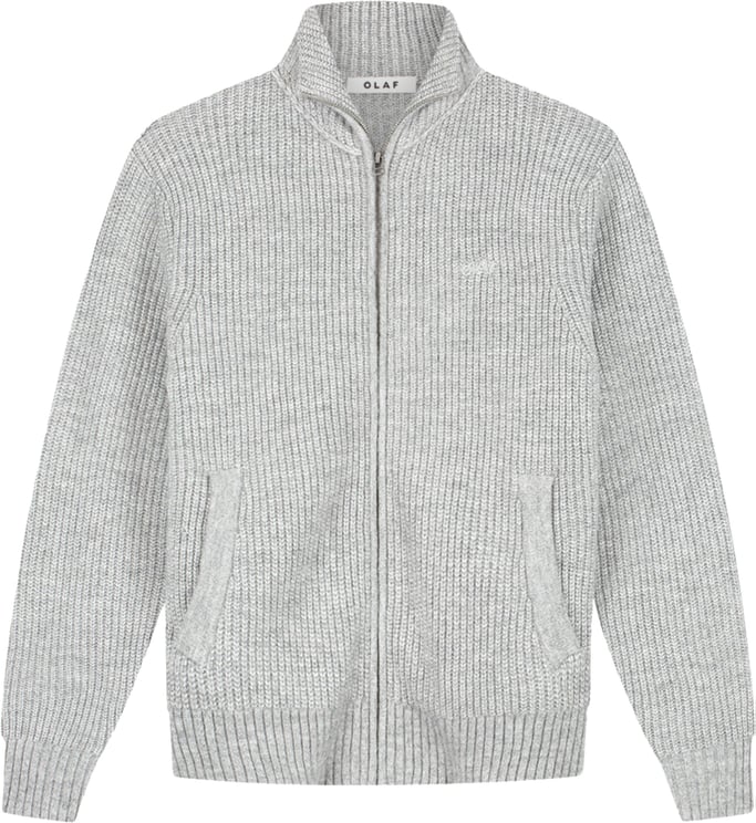 ØLÅF Olaf Signature Zip Knitted Sweaters Grijs M260706