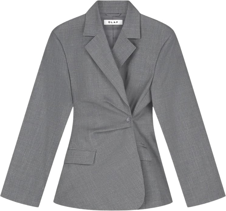 ØLÅF Olaf - Wool asymetric blazer - W260504 - Sharkskin
