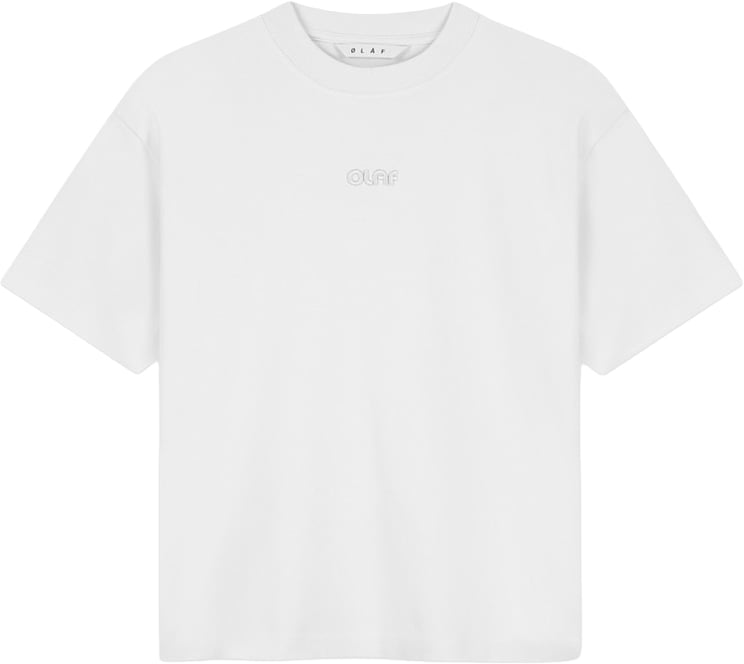ØLÅF Olaf - Retro logo boxy tee - W990101 - Optical white