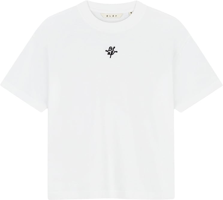 ØLÅF Olaf - Monogram regular tee - W990102 - Optical white