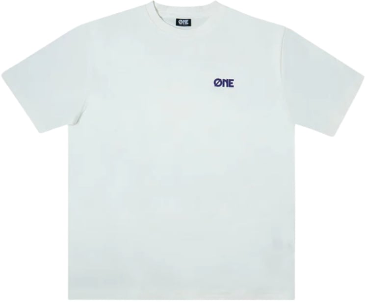 Øne First Movers One First Movers Purple Flower T-shirts Off White Purple Flower Tee