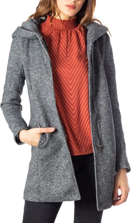 Only Only Gray Polyester Coat