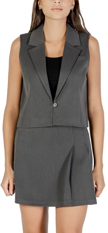 Only Only Gray Recycled Polyester Waistcoat